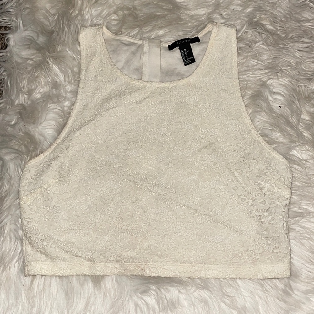 Forever 21 cream crop top